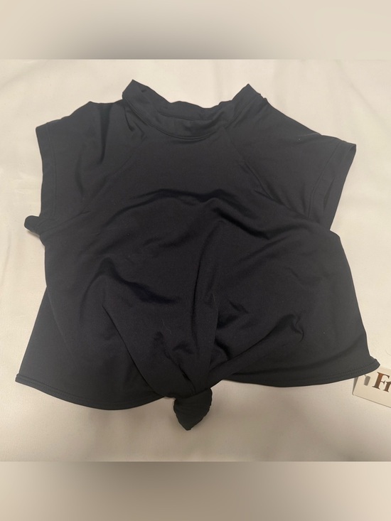Frankie's Bikinis Tops - NWT! Frankie’s Bikinis Black Spandex Tie Knot Swim Top XS